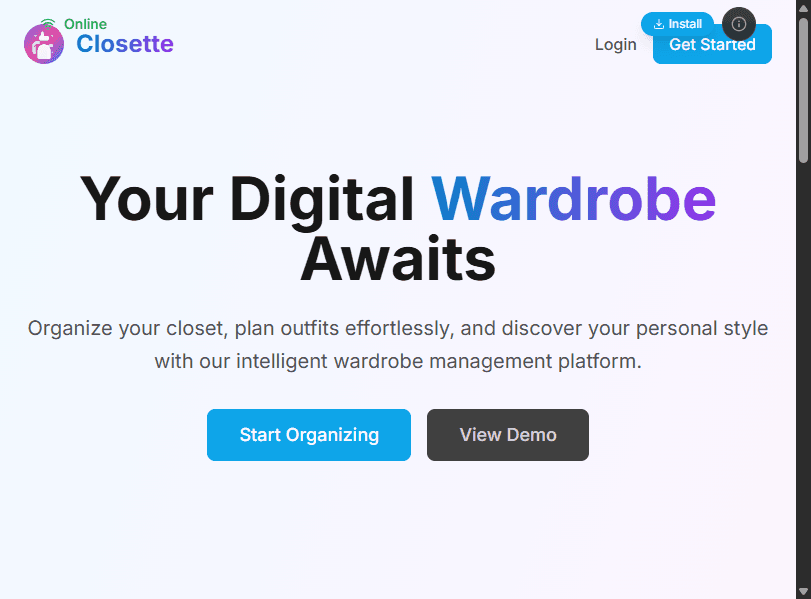 Closette Social Platform snapshot