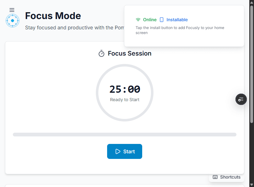 Focusly AI Agent snapshot